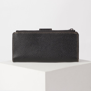 Портмоне мужское, 2 отдела на кнопке, цвет чёрный Портмоне мужское, 2 отдела на кнопке, цвет чёрный