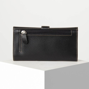 Портмоне мужское, 2 отдела на кнопке, цвет чёрный Портмоне мужское, 2 отдела на кнопке, цвет чёрный