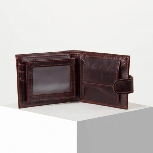 Портмоне мужское, 2 отдела на кнопке, цвет коричневый Портмоне мужское, 2 отдела на кнопке, цвет коричневый
