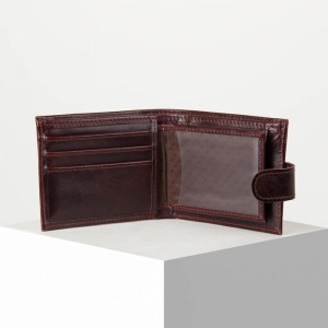 Портмоне мужское, 2 отдела на кнопке, цвет коричневый Портмоне мужское, 2 отдела на кнопке, цвет коричневый