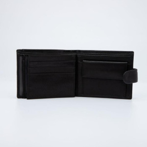 Портмоне мужское, 2 отдела на кнопке, с зажимом, цвет чёрный Портмоне мужское, 2 отдела на кнопке, с зажимом, цвет чёрный