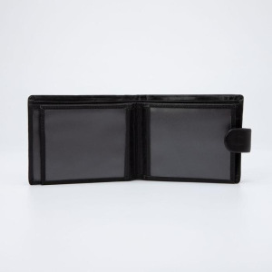 Портмоне мужское, 2 отдела на кнопке, с зажимом, цвет чёрный Портмоне мужское, 2 отдела на кнопке, с зажимом, цвет чёрный
