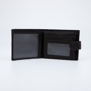 Портмоне мужское, 2 отдела на кнопке, с зажимом, цвет чёрный Портмоне мужское, 2 отдела на кнопке, с зажимом, цвет чёрный