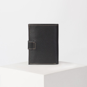 Портмоне мужское 2 в 1, отдел на кнопке, цвет чёрный Портмоне мужское 2 в 1, отдел на кнопке, цвет чёрный