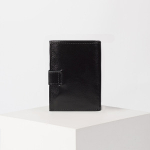 Портмоне мужское 2 в 1, отдел на кнопке, цвет чёрный Портмоне мужское 2 в 1, отдел на кнопке, цвет чёрный