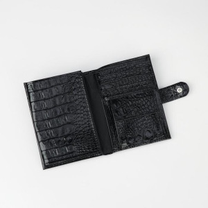 Портмоне мужское 3 в 1, отдел на кнопке, цвет чёрный Портмоне мужское 3 в 1, отдел на кнопке, цвет чёрный