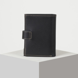 Портмоне мужское 3 в 1, отдел на кнопке, цвет чёрный Портмоне мужское 3 в 1, отдел на кнопке, цвет чёрный