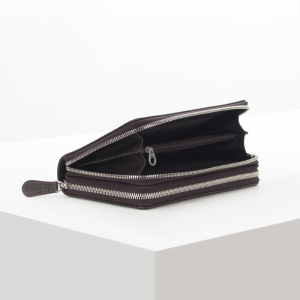 Портмоне мужское, 4 отдела на молниях, цвет коричневый Портмоне мужское, 4 отдела на молниях, цвет коричневый