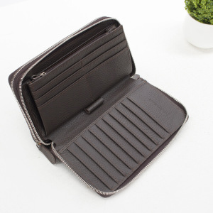 Портмоне мужское, 4 отдела на молниях, цвет коричневый Портмоне мужское, 4 отдела на молниях, цвет коричневый