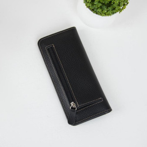 Портмоне мужское на кнопке, 2 отдела, наружный карман, цвет чёрный Портмоне мужское на кнопке, 2 отдела, наружный карман, цвет чёрный