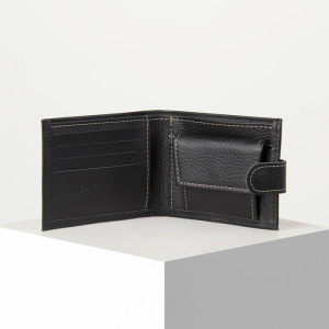 Портмоне мужское, отдел на кнопке, цвет чёрный Портмоне мужское, отдел на кнопке, цвет чёрный