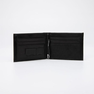 Портмоне мужское, отдел на магните, с зажимом, цвет чёрный Портмоне мужское, отдел на магните, с зажимом, цвет чёрный