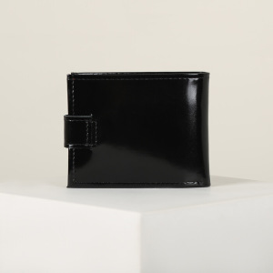 Портмоне на кнопке, 2 отдела, цвет чёрный Портмоне на кнопке, 2 отдела, цвет чёрный