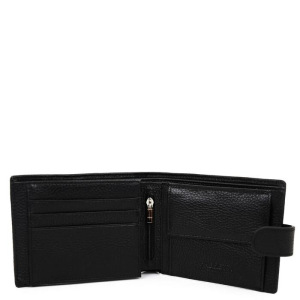 Портмоне на кнопке 37022D-2 FABRETTI н/к, цвет черный Портмоне на кнопке 37022D-2 FABRETTI н/к, цвет черный