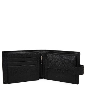 Портмоне на кнопке 37022E FABRETTI н/к, цвет черный Портмоне на кнопке 37022E FABRETTI н/к, цвет черный