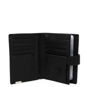 Портмоне на кнопке с автодок. 53001E FABRETTI н/к, цвет черный Портмоне на кнопке с автодок. 53001E FABRETTI н/к, цвет черный