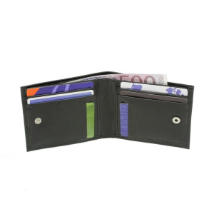 Портмоне, отдел на кнопке, цвет чёрный Портмоне, отдел на кнопке, цвет чёрный