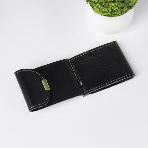 Портмоне с зажимом для купюр, отдел для монет, цвет чёрный Портмоне с зажимом для купюр, отдел для монет, цвет чёрный