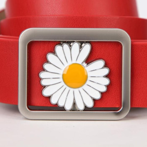 Ремень, ширина 3,5 см, пряжка гвоздик, цвет красный Ремень, ширина 3,5 см, пряжка гвоздик, цвет красный