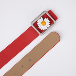 Ремень, ширина 3,5 см, пряжка гвоздик, цвет красный Ремень, ширина 3,5 см, пряжка гвоздик, цвет красный