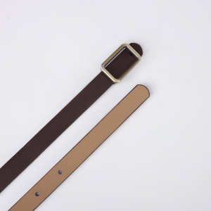 Ремень женский, ширина 1 см, гвоздик, пряжка металл, цвет коричневый Ремень женский, ширина 1 см, гвоздик, пряжка металл, цвет коричневый