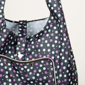 Сумка хозяйственная складная в кошелёк, отдел на кнопке, цвет чёрный Сумка хозяйственная складная в кошелёк, отдел на кнопке, цвет чёрный