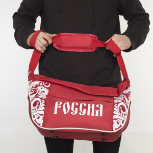 Сумка спортивная, отдел на молнии, 3 наружных кармана, цвет красный Сумка спортивная, отдел на молнии, 3 наружных кармана, цвет красный