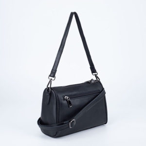 Сумка жен 287, 25*7*18, 2 отд на молнии, 2 н/кармана, 2 ремня, нат кожа, черный Сумка жен 287, 25*7*18, 2 отд на молнии, 2 н/кармана, 2 ремня, нат кожа, черный