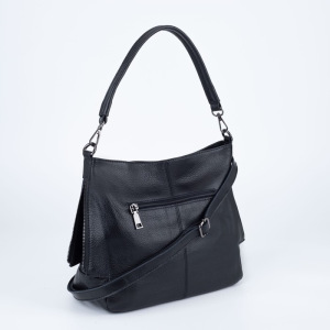 Сумка жен 290, 26*11*25, отд на молнии, н/карман, длин ремень, нат кожа, черный Сумка жен 290, 26*11*25, отд на молнии, н/карман, длин ремень, нат кожа, черный