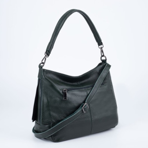 Сумка жен 290, 26*11*25, отд на молнии, н/карман, длин ремень, нат кожа, зеленый Сумка жен 290, 26*11*25, отд на молнии, н/карман, длин ремень, нат кожа, зеленый