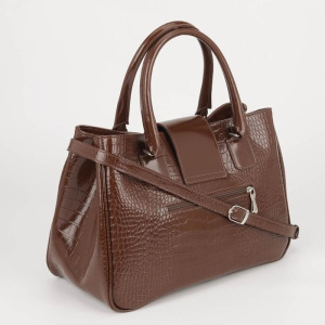 Сумка жен 86, 36*17*24, отд на молнии, н/карман, рег ремень, св.коричневый кайман L Сумка жен 86, 36*17*24, отд на молнии, н/карман, рег ремень, св.коричневый кайман L