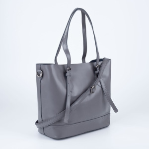 Сумка жен 9965,29*14*28, отд на молнии, н/карман, длин ремень, нат кожа, графит Сумка жен 9965,29*14*28, отд на молнии, н/карман, длин ремень, нат кожа, графит