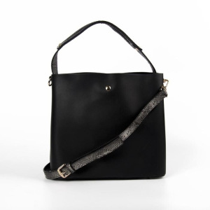 Сумка женская, отдел на молнии, 2 наружных кармана, длинный ремень, с кошельком, цвет чёрный Сумка женская, отдел на молнии, 2 наружных кармана, длинный ремень, с кошельком, цвет чёрный