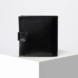 Визитница на кнопке, 2 ряда, 12 листов, цвет чёрный Визитница на кнопке, 2 ряда, 12 листов, цвет чёрный