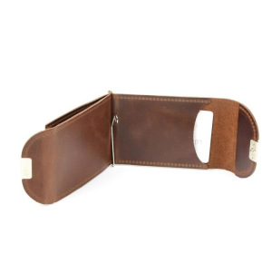 Зажим для купюр+монетница+карточки, н/к, коричн.темный пулл ап Зажим для купюр+монетница+карточки, н/к, коричн.темный пулл ап