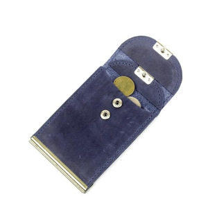 Зажим для купюр+монетница+карточки, н/к, синий крэйзи хорс Зажим для купюр+монетница+карточки, н/к, синий крэйзи хорс