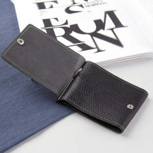 Зажим для купюр на магните, отдел для монет, цвет чёрный Зажим для купюр на магните, отдел для монет, цвет чёрный