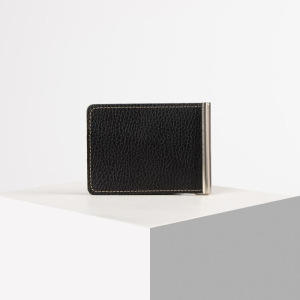 Зажим для купюр на магните, отдел для монет, цвет чёрный Зажим для купюр на магните, отдел для монет, цвет чёрный