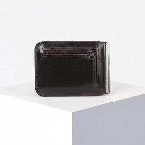 Зажим для купюр на магните, отдел для монет, цвет коричневый Зажим для купюр на магните, отдел для монет, цвет коричневый