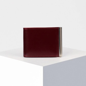 Зажим для купюр, отдел для монет, карт, цвет бордовый Зажим для купюр, отдел для монет, карт, цвет бордовый