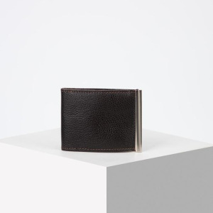 Зажим для купюр, отдел для монет, карт, флотер, цвет коричневый Зажим для купюр, отдел для монет, карт, флотер, цвет коричневый