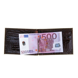 Зажим для купюр, отдел для монет, крокодил, цвет коричневый Зажим для купюр, отдел для монет, крокодил, цвет коричневый