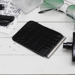 Зажим для купюр, с металлическим держателем, цвет чёрный Зажим для купюр, с металлическим держателем, цвет чёрный