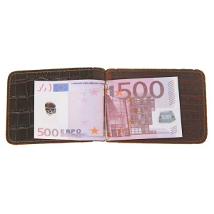 Зажим для купюр Z-2-83, отдел для монет, цвет коричневый Зажим для купюр Z-2-83, отдел для монет, цвет коричневый