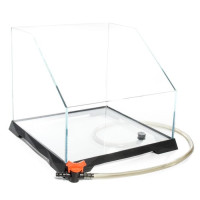Акватеррариум с системой быстрого слива воды, стекло 6 мм, 35 х 35 х 15/32 см