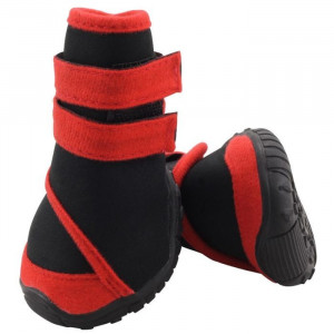 Ботинки Triol мягкие для собак XL , неопрен на липучках, красные