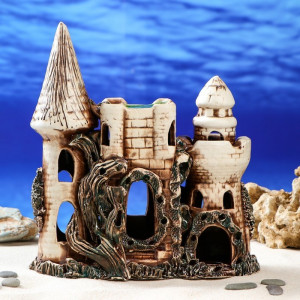 Декорация для аквариума &quot;Замок с аркой&quot; коричневый, 10 х 23 х 28 см, микс