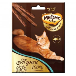 Деликатес лакомые палочки Мнямс для кошек, с тунцом, 9 см, 3 х 4 г