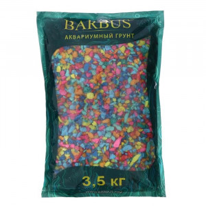Грунт BARBUS цветная каменная крошка МИКС 5-10мм, 3,5кг