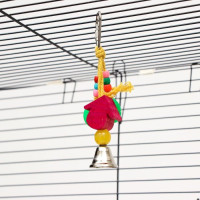 Игрушка для птиц "Весёлый колокольчик" 6,5 см, микс цветов